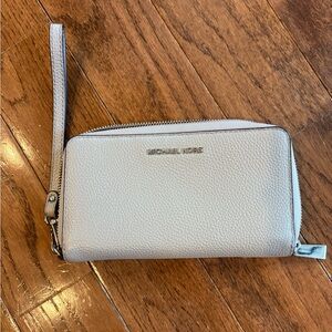 Michael Kors Light Grey Wristlet